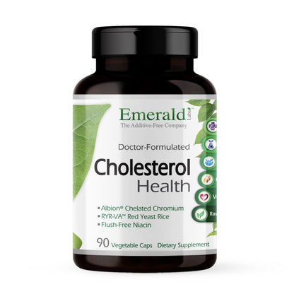 Emerald Labs Cholesterol Health - CoQ10, Flush-Free Niacin, RYR-VA, Garlic - 90 Veg Capsules