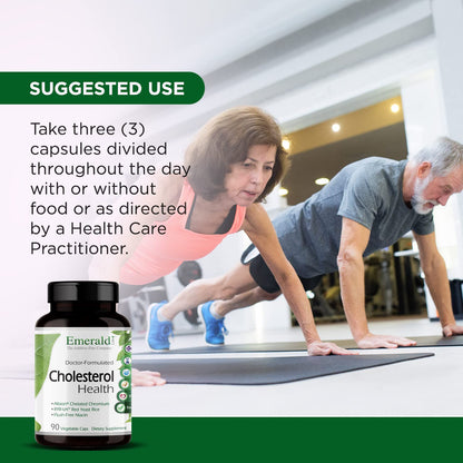 Emerald Labs Cholesterol Health - CoQ10, Flush-Free Niacin, RYR-VA, Garlic - 90 Veg Capsules
