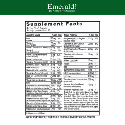 Emerald Labs Complete 1-Daily Multivitamin | Immune & Bone Support | 30 Veg Capsules