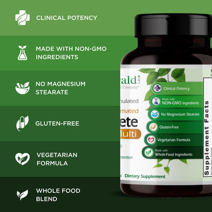 Emerald Labs Complete 1-Daily Multivitamin | Immune & Bone Support | 30 Veg Capsules