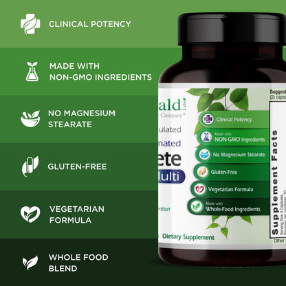 EMERALD LABS Complete Clinical Multi - Multivitamin for Gut Health & Immune Support | 120 Veg Capsules