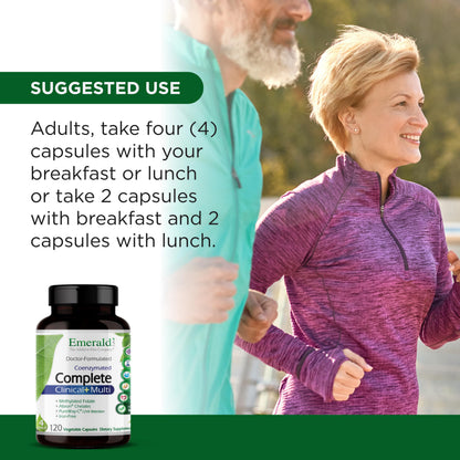 EMERALD LABS Complete Clinical Multi - Multivitamin for Gut Health & Immune Support | 120 Veg Capsules