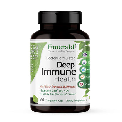 Emerald Labs Deep Immune Health - Immune Support (60 Veg Capsules) with Maitake, Meriva Turmeric & Astragalus