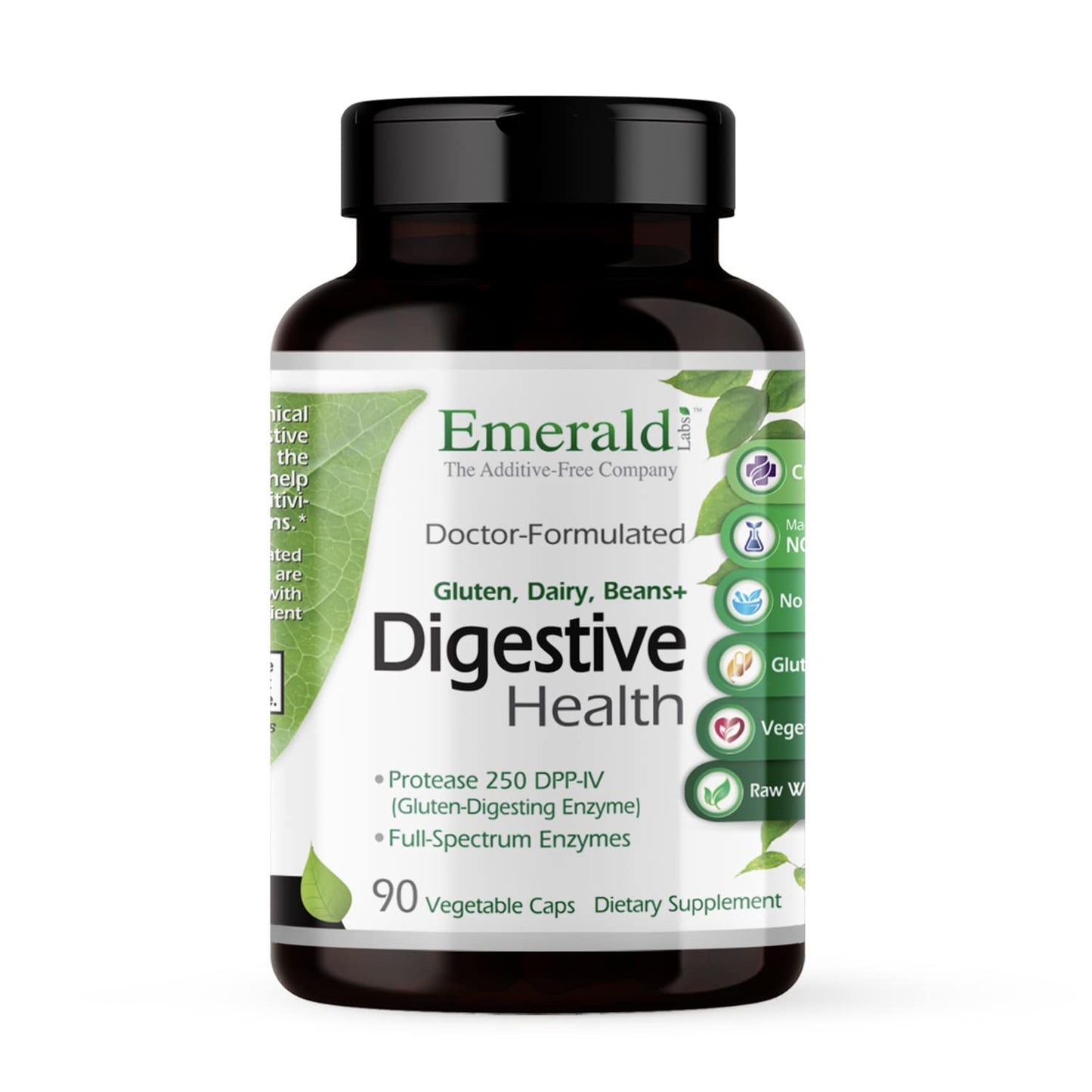 EMERALD LABS Digestive Health - Digestive Aid with Probiotics & Digestive Enzymes - Supports Gut Health & Constipation - Vegetarian, Gluten-Free - 90 Vegetable Capsules (30-Day Supply)