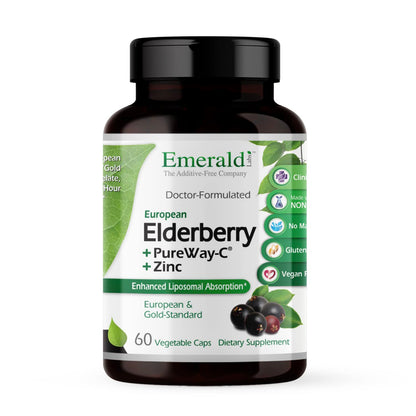 EMERALD LABS Elderberry Plus – Digestive & Immune Support (60 Veg Capsules)