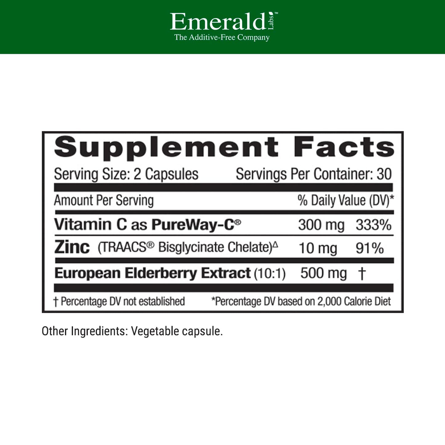 EMERALD LABS Elderberry Plus – Digestive & Immune Support (60 Veg Capsules)