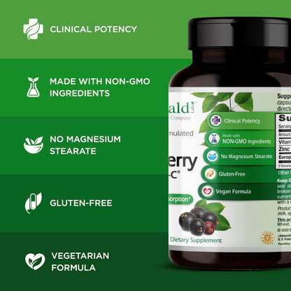 EMERALD LABS Elderberry Plus – Digestive & Immune Support (60 Veg Capsules)