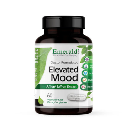 Emerald Labs Elevated Mood: Stress Management Supplement with Sensoril Ashwagandha & Affron Saffron - 60 Vegetable Capsules (30-Day Supply)