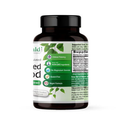 Emerald Labs Elevated Mood: Stress Management Supplement with Sensoril Ashwagandha & Affron Saffron - 60 Vegetable Capsules (30-Day Supply)