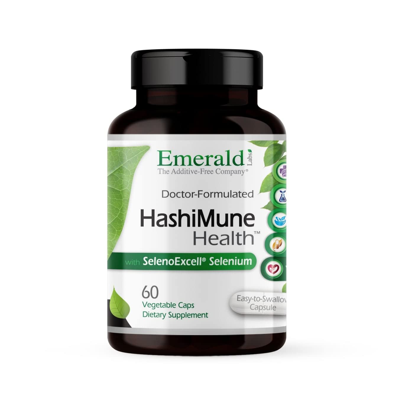 Emerald Labs HashiMune Health - Vegan Thyroid & Immune Support (60 Veggie Capsules, 30-Day Supply)