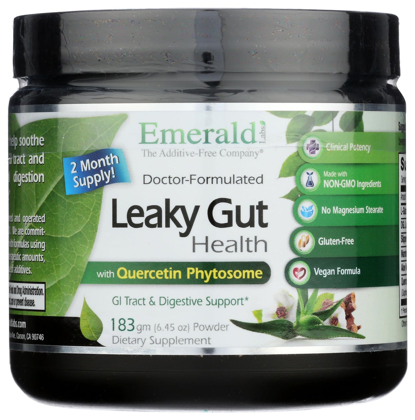 Emerald Labs Leaky Gut Health – Digestive Support Supplement (6.45 oz)