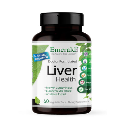 EMERALD LABS Liver Health – Liver Support with European Milk Thistle (60 Veg Capsules)