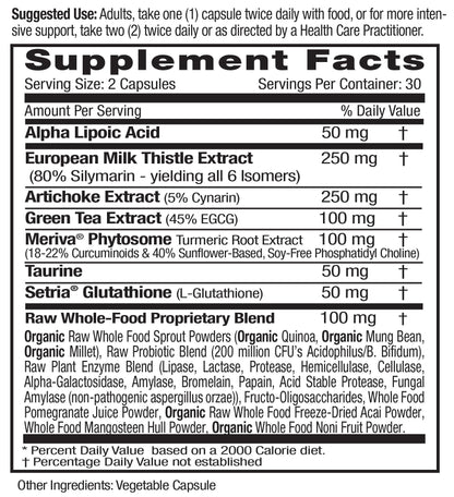 EMERALD LABS Liver Health – Liver Support with European Milk Thistle (60 Veg Capsules)