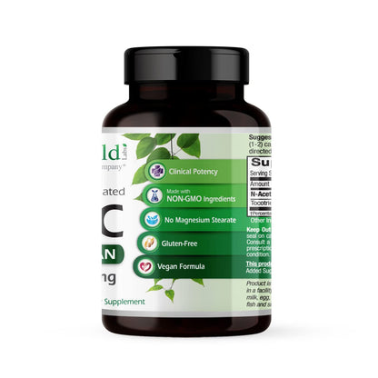 Emerald Labs NAC 600mg – N-Acetyl-L-Cysteine, Vegan Detox Support, 60 Capsules