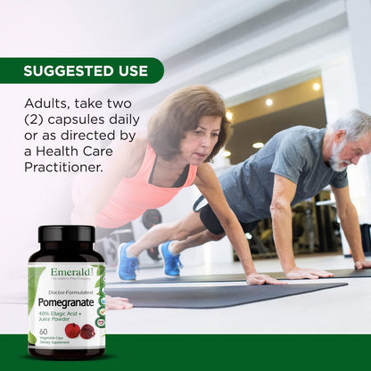 Emerald Labs Pomegranate Extract - 60 Vegetable Capsules (30-Day Supply) | Immune Support & Heart Health | 40% Ellagic Acid