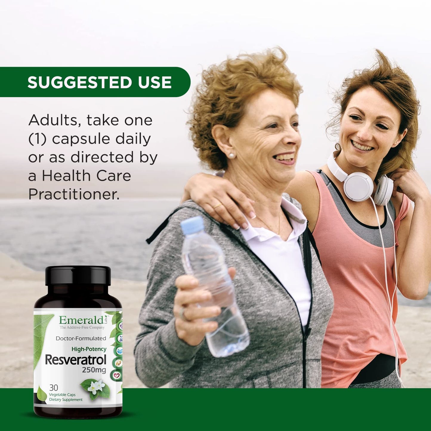 Emerald Labs Resveratrol - Dietary Supplement with Resveratrol for Cellular and Cardiovascular Support - 30 Vegetable Capsules