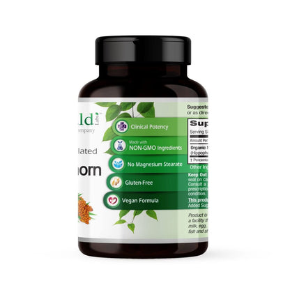 EMERALD LABS Sea Buckthorn - 60 Vegetable Capsules | Vitamins C, E & Omega-7 for Adrenal, Energy, Skin & Immune Health