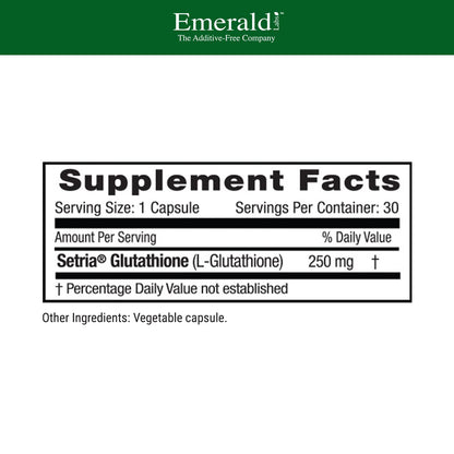 EMERALD LABS Setria L-Glutathione – Powerful Glutathione Supplement | Liver & Immunity Support