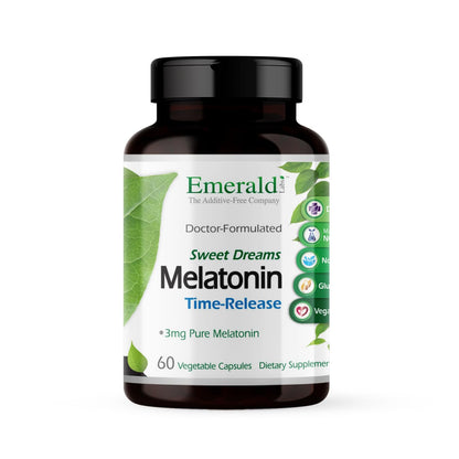Emerald Labs Sweet Dreams Melatonin Time-Release – Sleep Support (60 Veg Caps)
