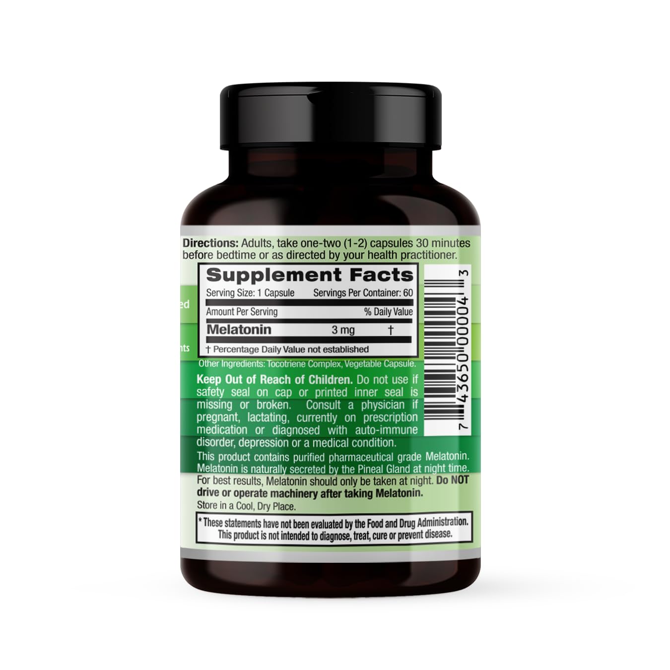 Emerald Labs Sweet Dreams Melatonin Time-Release – Sleep Support (60 Veg Caps)
