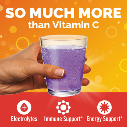 Emergen-C Elderberry Fizzy Drink Mix – Immune Support, Vitamin C, 18 Count