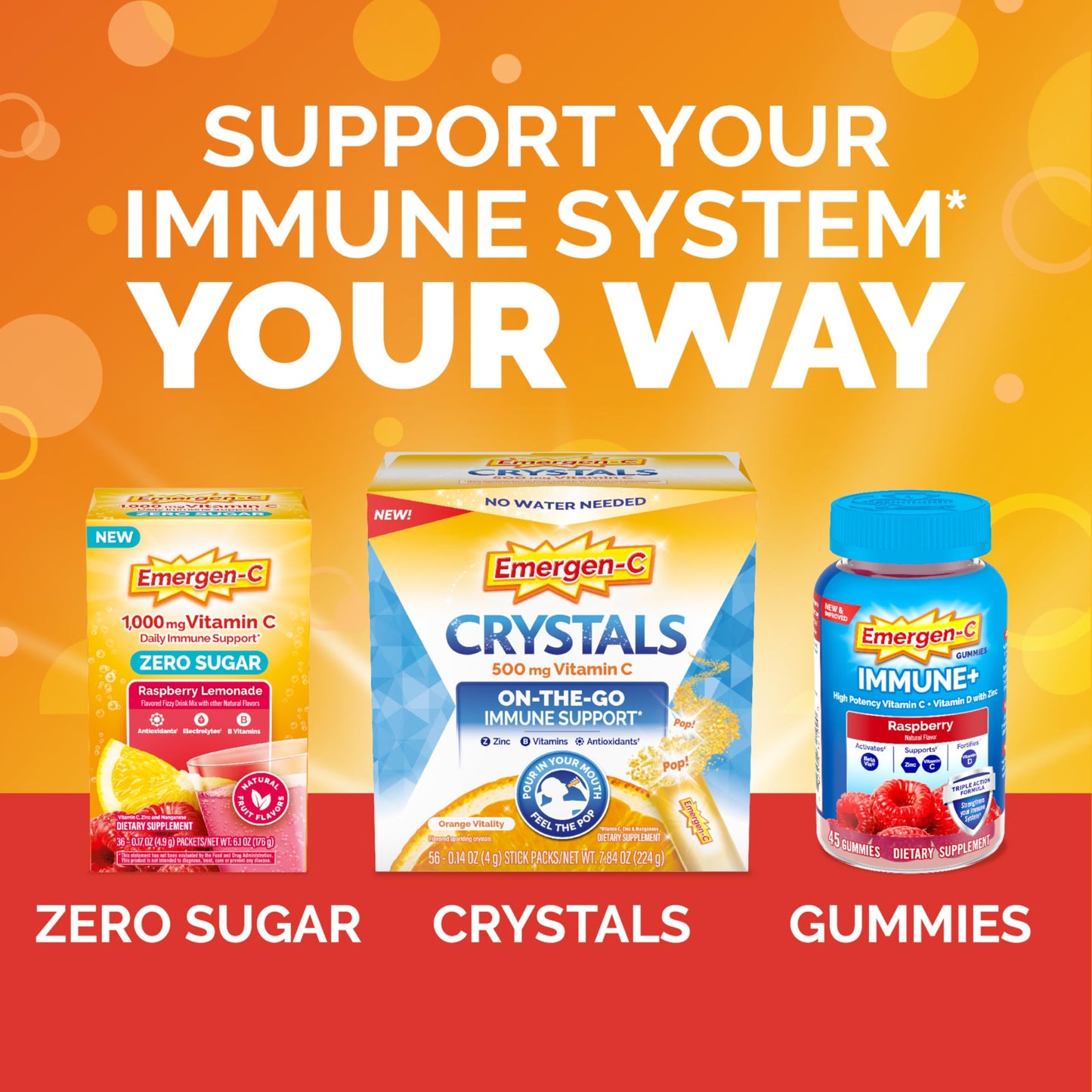 Emergen-C Elderberry Fizzy Drink Mix – Immune Support, Vitamin C, 18 Count
