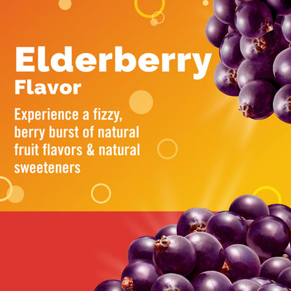 Emergen-C Elderberry Fizzy Drink Mix – Immune Support, Vitamin C, 18 Count
