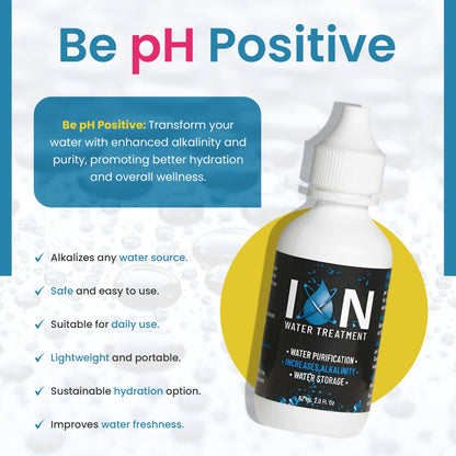 Ion Alkaline Water Drops – PH Booster & Water Treatment Drops