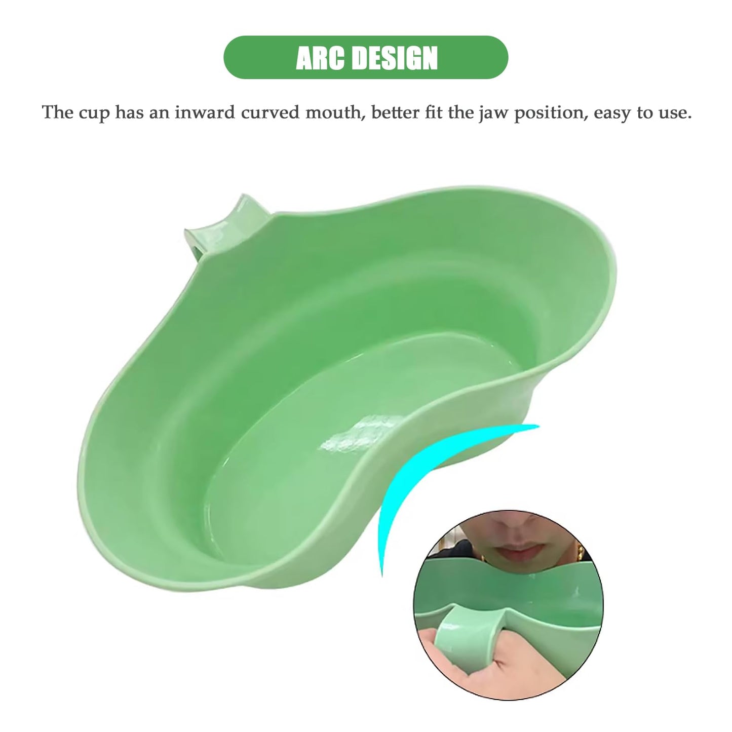 Emesis Basin for Elderly Care – Wide Mouth Vomit Basin Cup with Arc Design