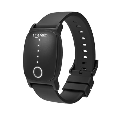 EmeTerm Explore FDA-Cleared Anti-Nausea Wristband | IP67 Waterproof, Rechargeable, Drug-Free Morning Motion Sickness Relief — Galaxy Black