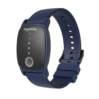 EmeTerm Explore FDA-Cleared Anti-Nausea Wristband – Drug-Free Motion Sickness Relief (Navy Blue, IP67)