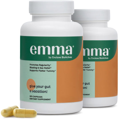 Emma Gut Health 2 Pack – Gas & Bloating Relief, Digestive Support, Leaky Gut Repair
