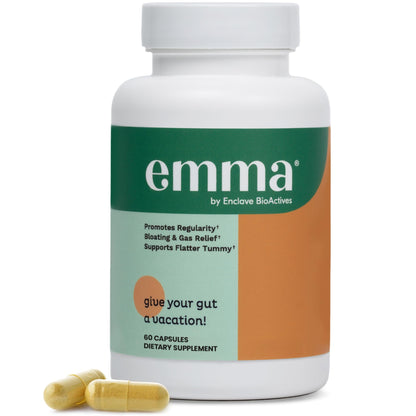 Emma Gut Health Doctors Endorsed Supplement – 60 Capsules for Gas, Bloating & Leaky Gut Support