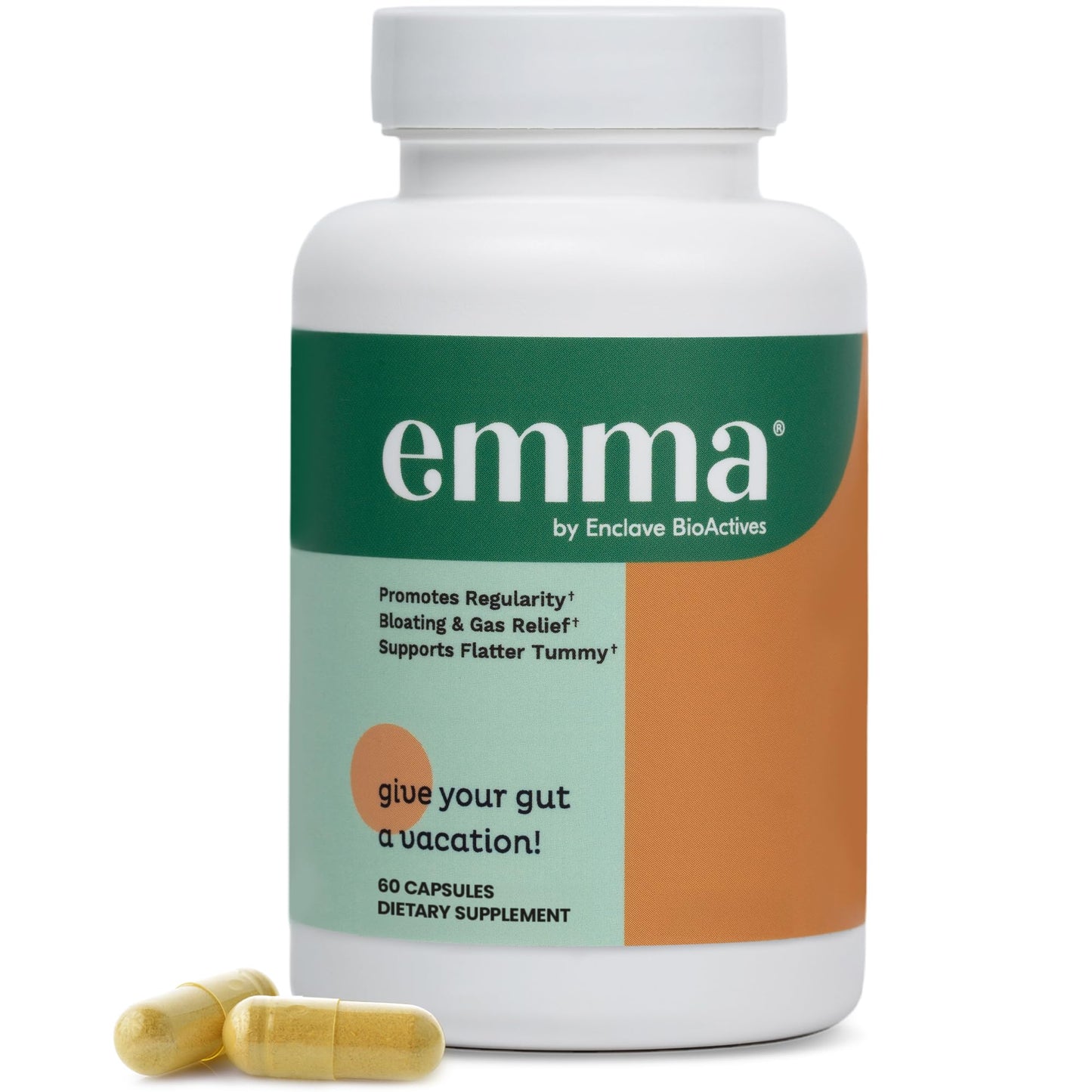 Emma Gut Health Doctors Endorsed Supplement – 60 Capsules for Gas, Bloating & Leaky Gut Support