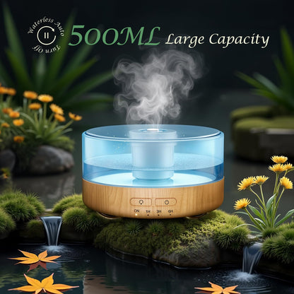 Emochies 500ML Essential Oil Diffuser – 9-Color LED Night Light, Home Humidifier