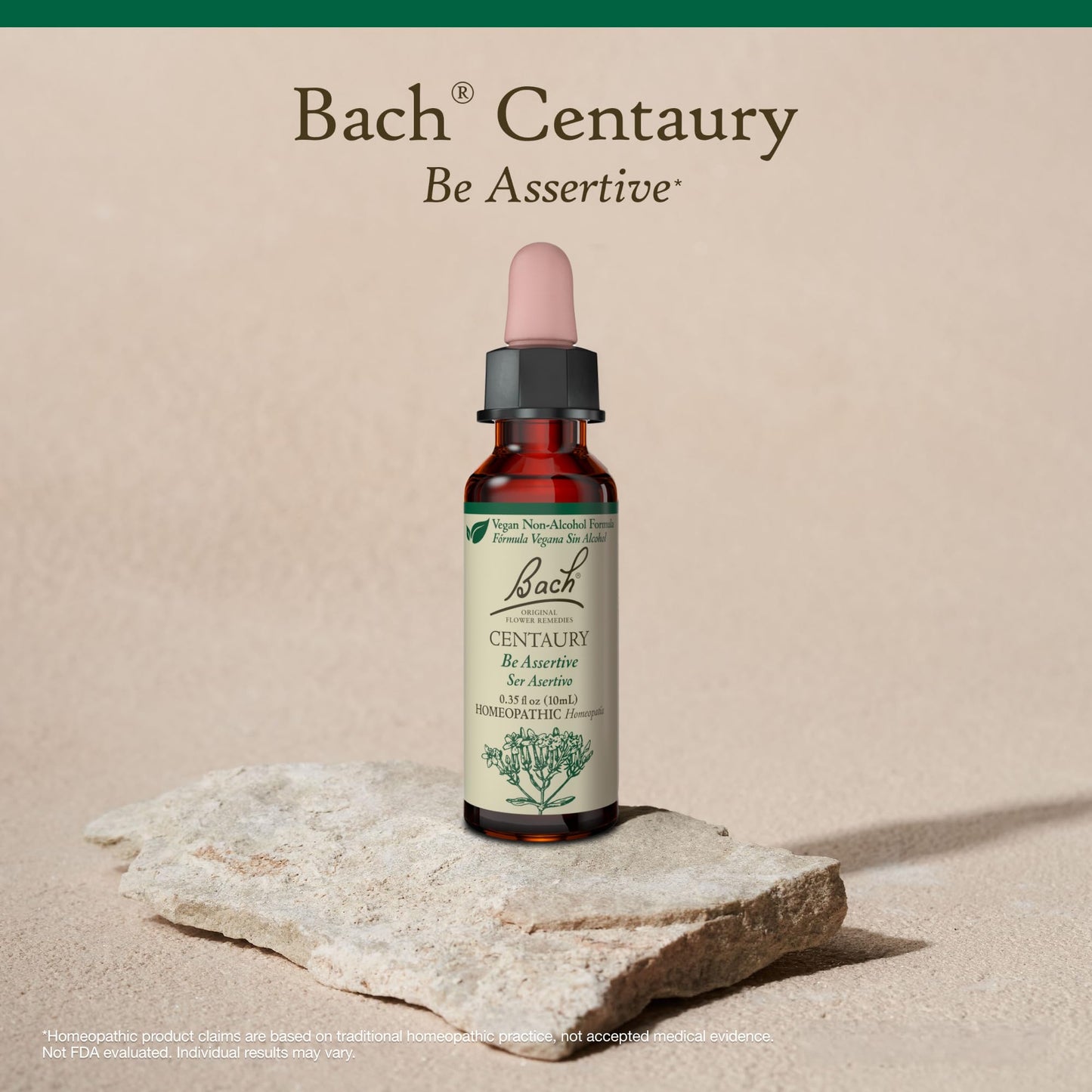 Centaury (Non-Alcohol Formula) | Bach Original Flower Remedies – Be Assertive | 10mL Dropper
