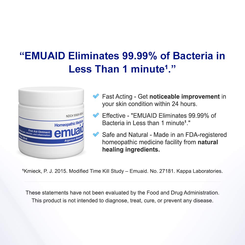 emuaid Ointment for Eczema & Psoriasis Relief – Steroid-Free, 0.5oz
