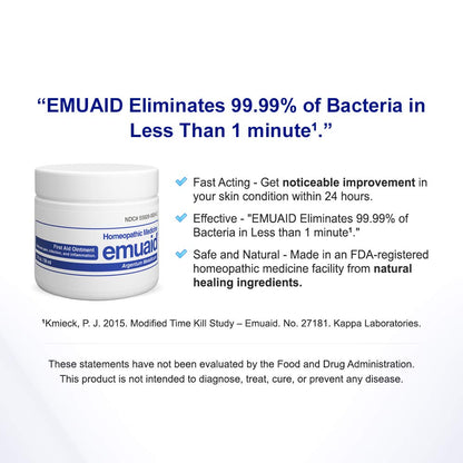 emuaid Ointment for Eczema & Psoriasis Relief – Steroid-Free, 0.5oz