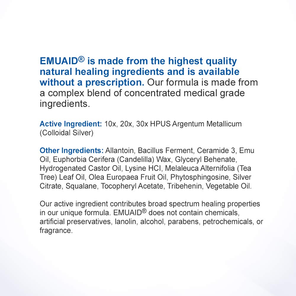 emuaid Ointment for Eczema & Psoriasis Relief – Steroid-Free, 0.5oz