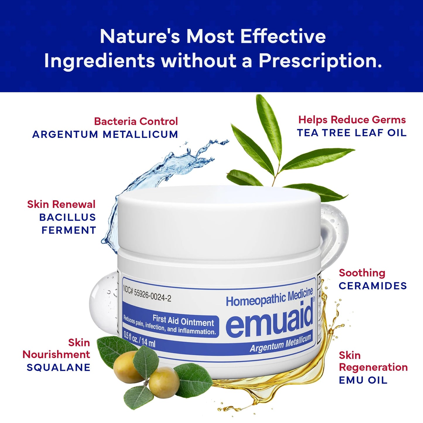 EMUAID Ointment for Eczema & Psoriasis Relief | Steroid-Free, All Ages, 2oz