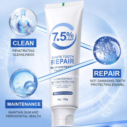 7.5% Hydroxyapatite Toothpaste for Enamel Protection - Fluoride-Free, Gentle Mint, Sensitive Teeth (4.23 oz)
