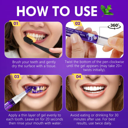 Teeth Whitening Pen Kit (6 Pens) – 80+ Treatments, Mint, Low Sensitivity