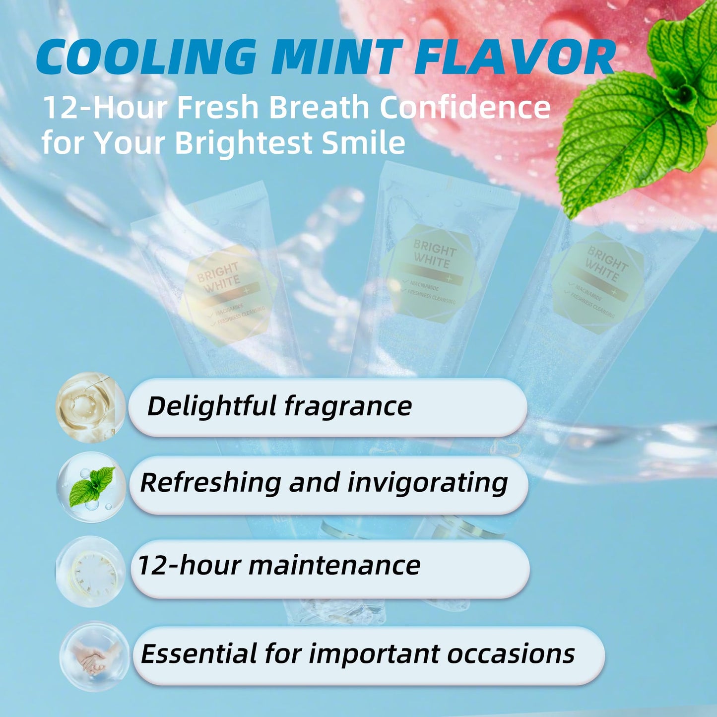 2Pack Niacinamide Whitening Toothpaste – Remove Stains & Fresh Breath | 7.06 oz