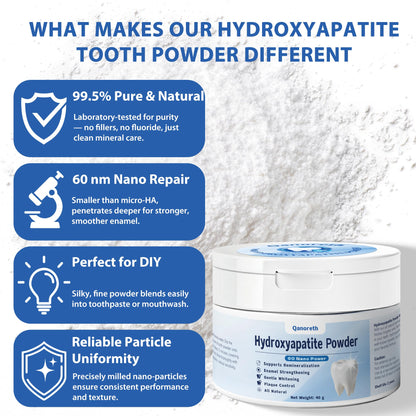 99.5% Pure Nano Hydroxyapatite Powder – DIY Toothpaste & Mouthwash (40g) – Fluoride-Free