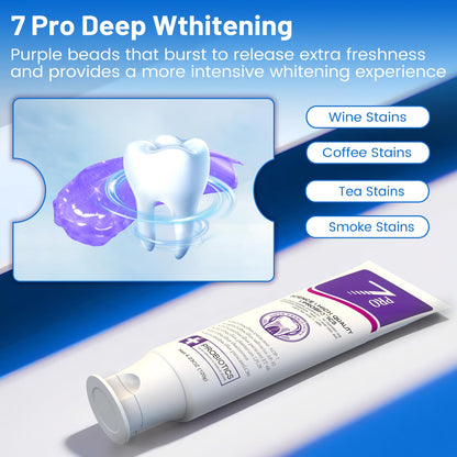 SP-6 Toothpaste Set – 6 Probiotics Whitening & 7Pro Deep Whitening (Fluoride-Free) 3-in-1