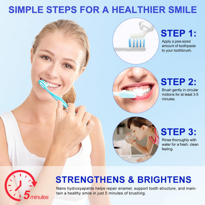 7.5% Hydroxyapatite Toothpaste (Fluoride Free) - 2pcs for Sensitive Teeth
