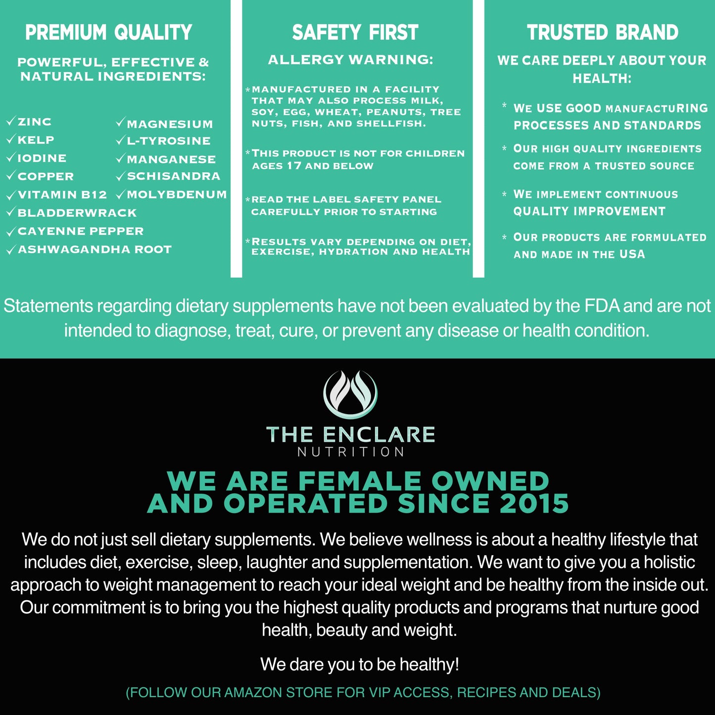 The Enclare Nutrition Thyroid Support with Iodine – Balance Hormones, Energy & Focus