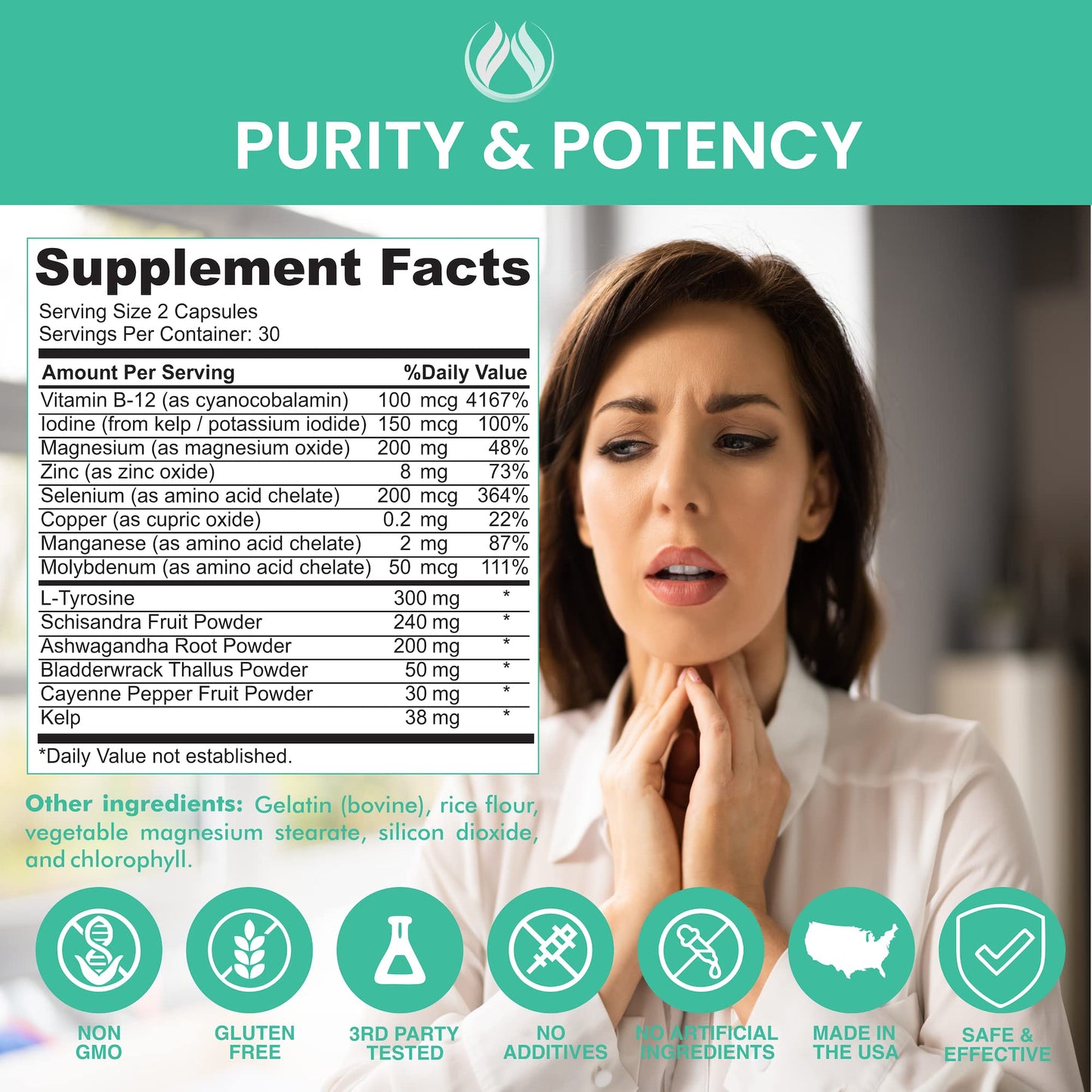 The Enclare Nutrition Thyroid Support with Iodine – Balance Hormones, Energy & Focus