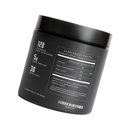 Endeavor Creatine Monohydrate Gummies – 5g Serving, Sugar Free, Vegan, 120 Count