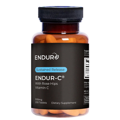 Endur ENDUR-C Vitamin C with Rose HIPS – 500mg, Gluten Free, 200 Tablets